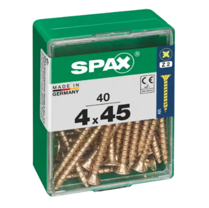 SPAX Universalschraube YELLOX, 4x45 mm, 40 Stück, 4081020400452